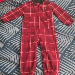 Carhartt Red Plaid Kids Footie